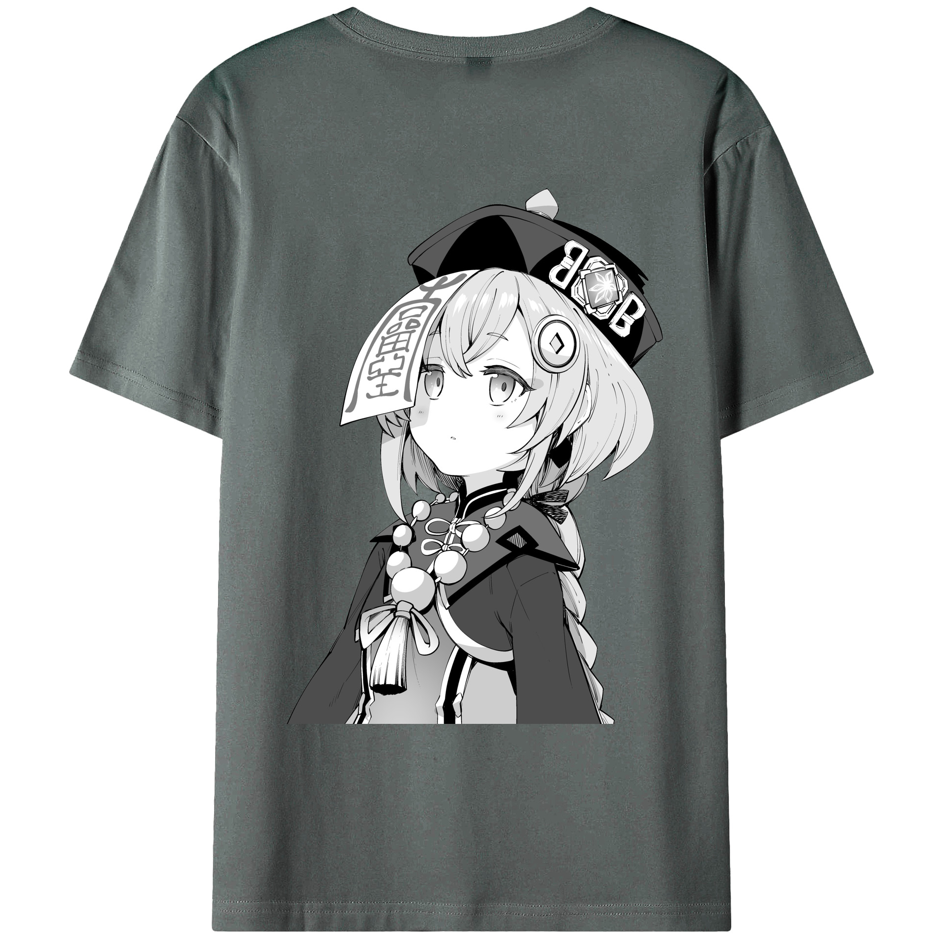 げんし神 七七 なな  genshin Nana 綿100％ メンズ半袖Tシャツ（バックプリント） 通気性